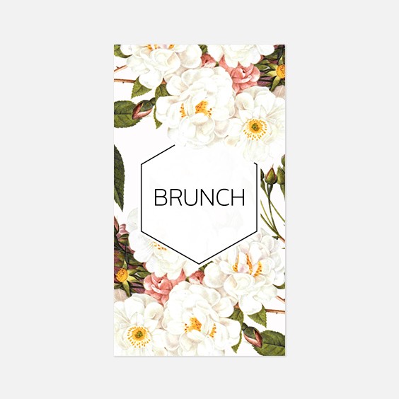 Brunch  fleur, papeterie Jardin botanique recto