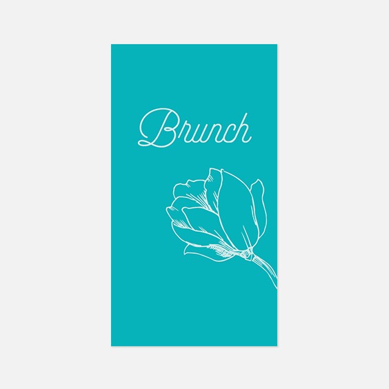 Brunch  fleur, papeterie Dame-Jeanne recto
