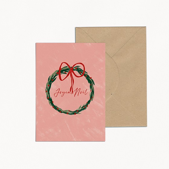 carte noël couronne