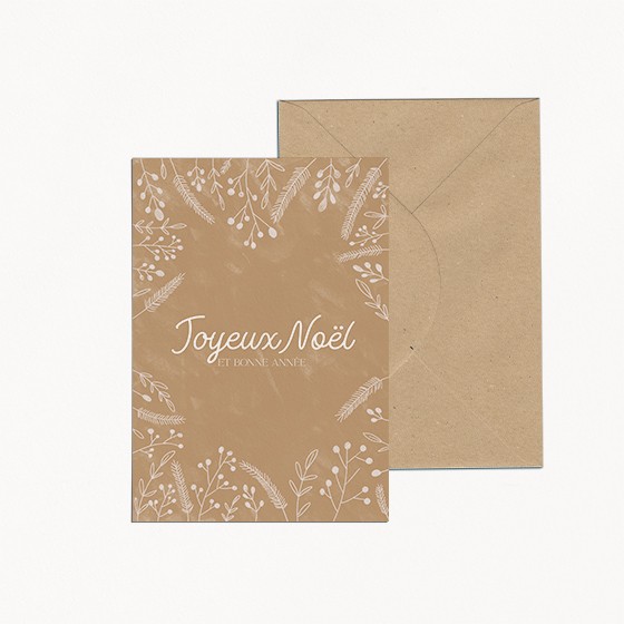 carte de noël naturel kraft