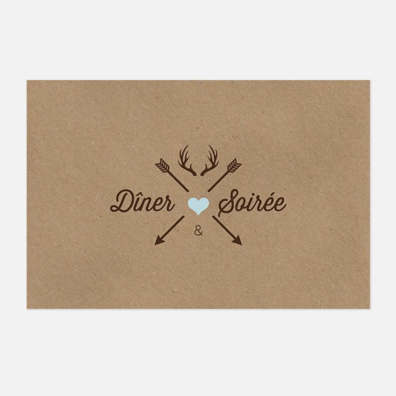 Carton diner  kraft, papeterie Douceur scandinave recto