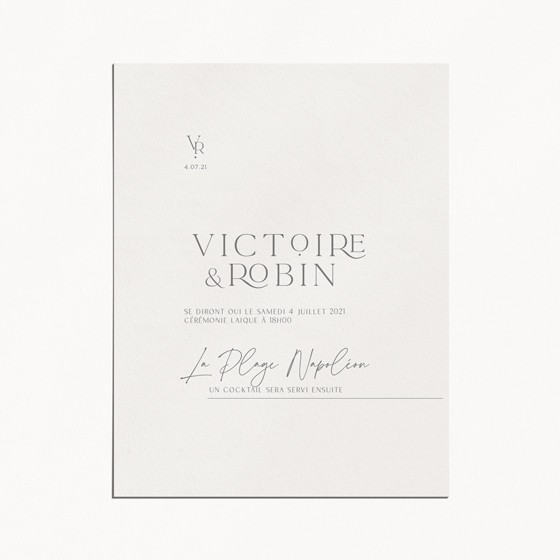 save the date delicatesse mariage moderne plexi givre recto