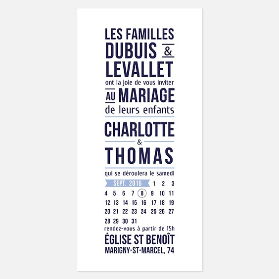 Faire part de mariage graphique, serenity, papeterie Sweet géometrie recto
