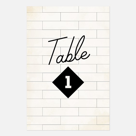 Numero de table  industriel, papeterie Indus recto