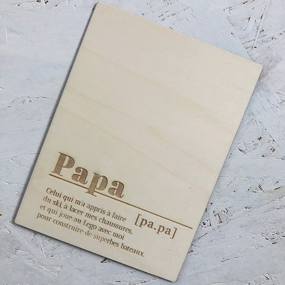 panneau fete des peres en bois papa définition à personnaliser