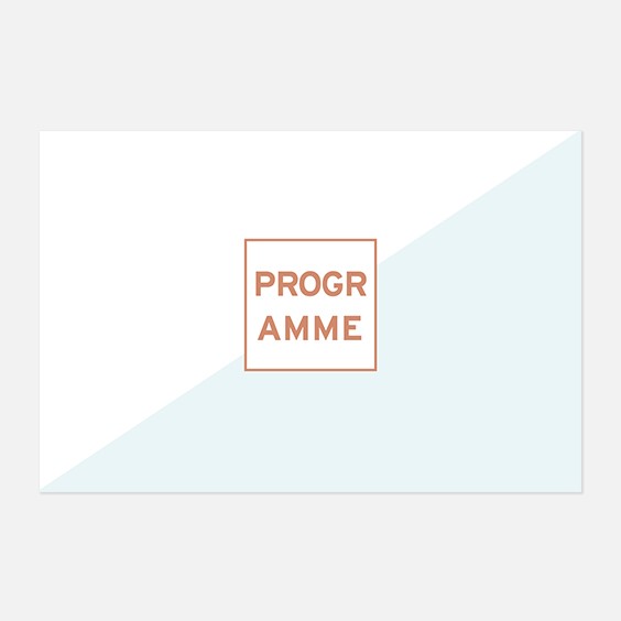 Programme de mariage géometrique, papeterie Papier marbre recto