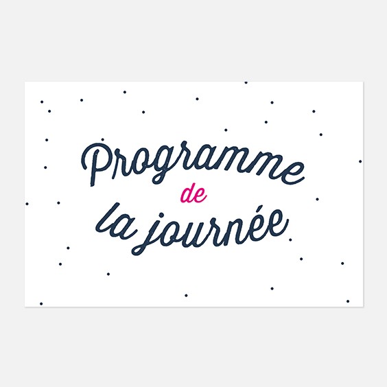 Programme de mariage graphique, papeterie Des petits pois recto