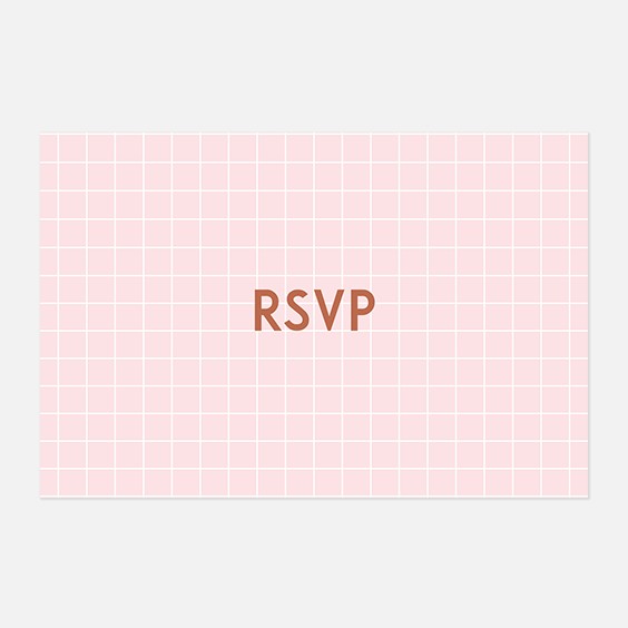 RSVP de mariage cuivre, papeterie Copper recto