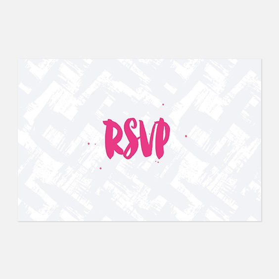 RSVP de mariage graphique, papeterie Un mariage à Memphis recto