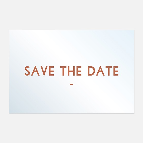 Save the date de mariage cuivre, chic, papeterie Copper recto
