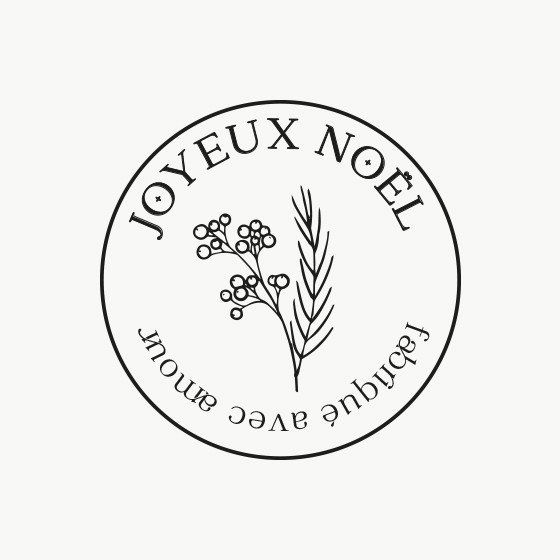 tampon encreur joyeux noel fabriqué avec amour
