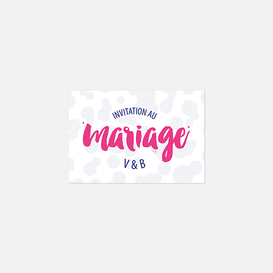 Visuel pour timbre  graphique, papeterie Un mariage à Memphis recto