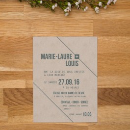 Faire-part de mariagepapier, champêtre, papeterie Folk & wood 