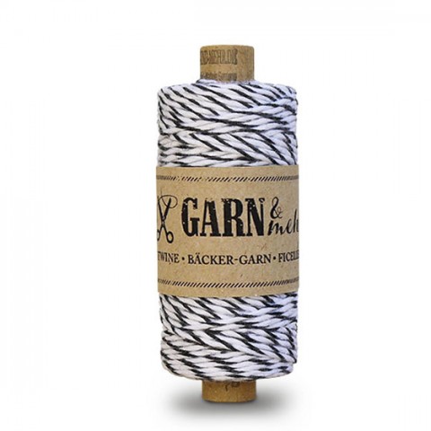 ficelle baker twine noire et blanc pour décorer cadeaux, invitaion et faire-part