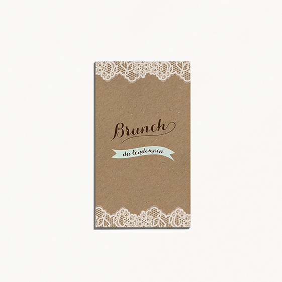 Brunch  kraft, vintage, papeterie Rétro kraft