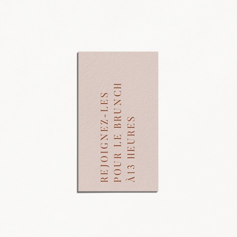 carton brunch de mariage, terracotta, blush, moderne, minimaliste verso