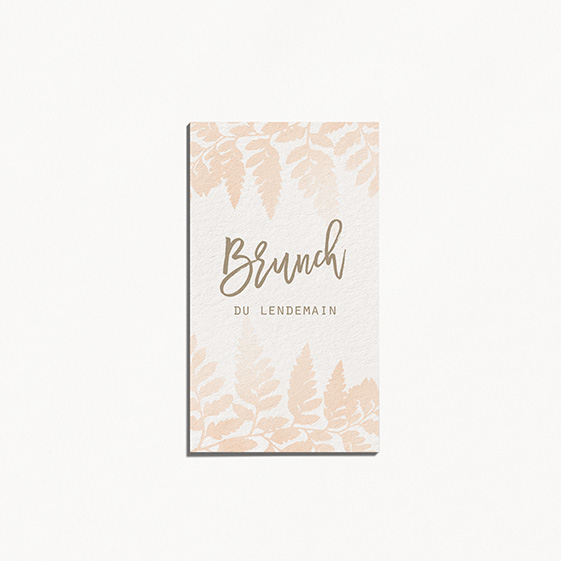 Brunch  végétal, naturel, papeterie Organic