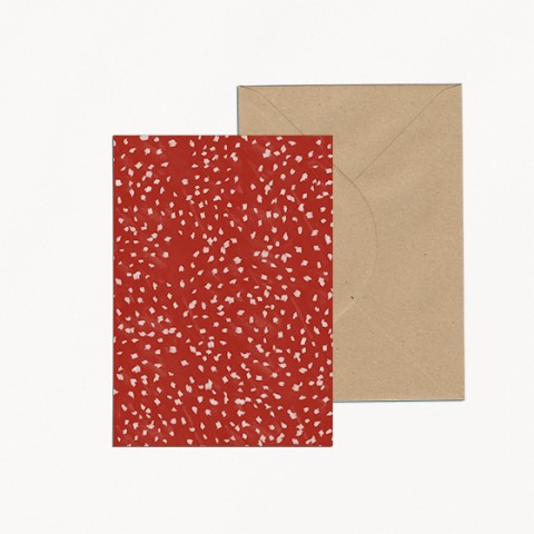 carte noêl pois rouges