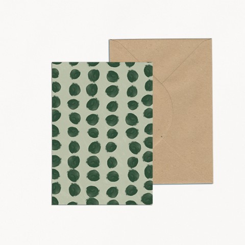 carte noël pois verts