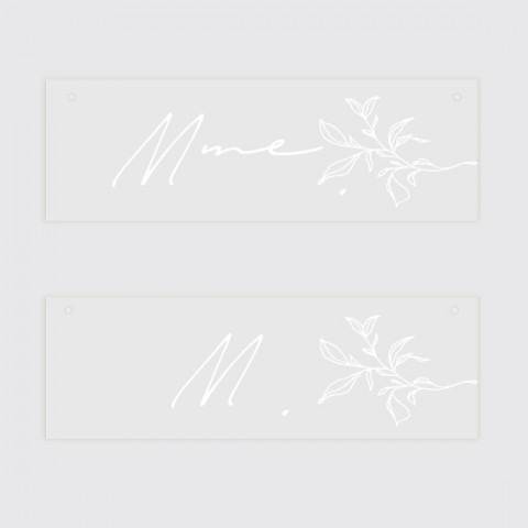 décoration chaises en plexi monsieur madame à personnaliser mariage moderne