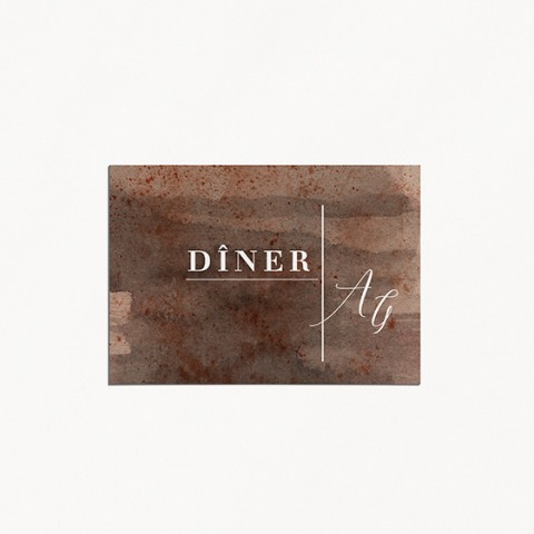 carton diner boho boheme chic aquarelle recto