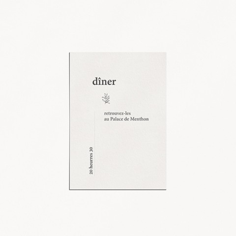 carton diner minimalist mariage minimaliste moderne épuré