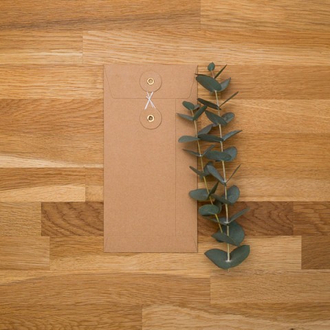 enveloppe kraft vintage ficelle