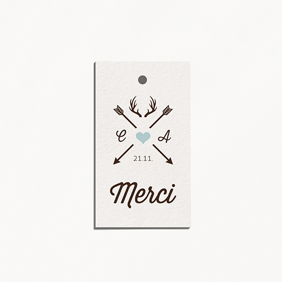Etiquette  kraft, hiver, papeterie Douceur scandinave
