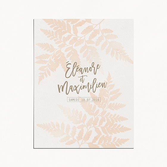 Faire-part de mariage végétal, naturel, papeterie Organic
