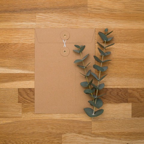 grande enveloppe kraft vintage ficelle