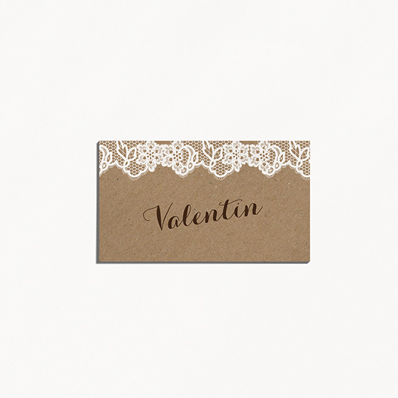 Marque place  kraft, vintage, papeterie Rétro kraft