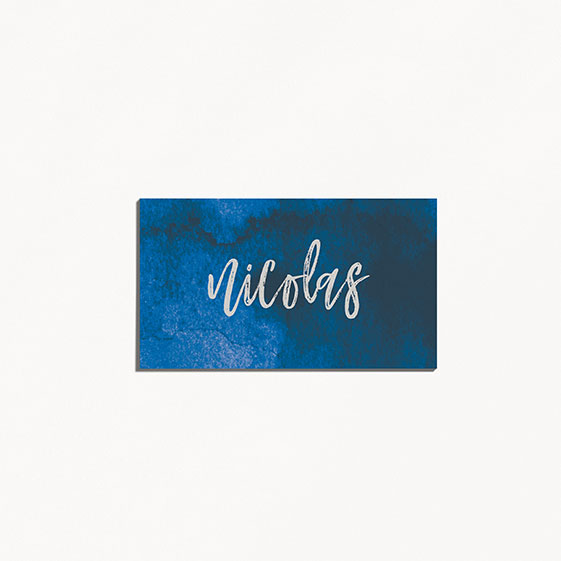 marque place de mariage graphique, voyage, papeterie Bleu Cyclades