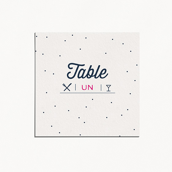 Numero de table  graphique, moderne, papeterie Des petits pois