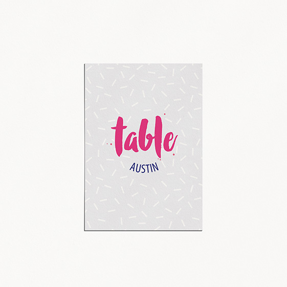 Numero de table  graphique, rock, papeterie Un mariage à Memphis