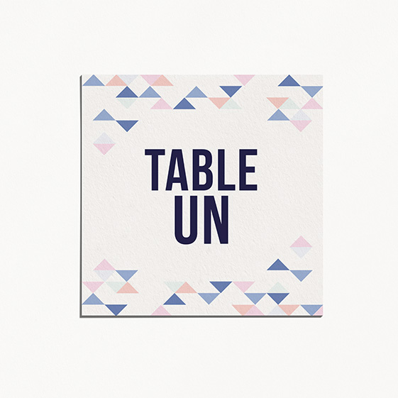Numero de table  graphique, serenity, papeterie Sweet géometrie