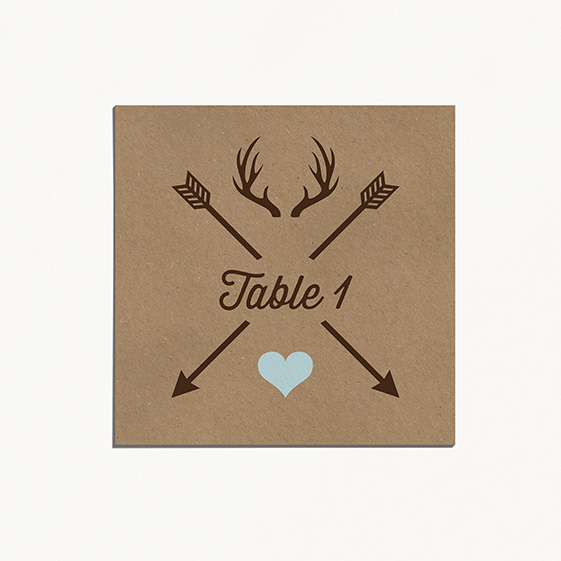 Numero de table  kraft, hiver, papeterie Douceur scandinave