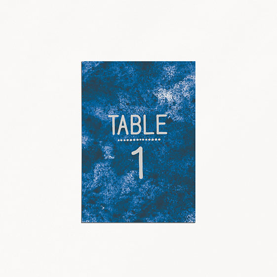 numéro de table de mariage graphique, voyage, papeterie Bleu Cyclades