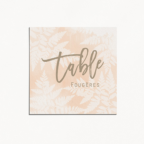 Numero de table  végétal, naturel, papeterie Organic