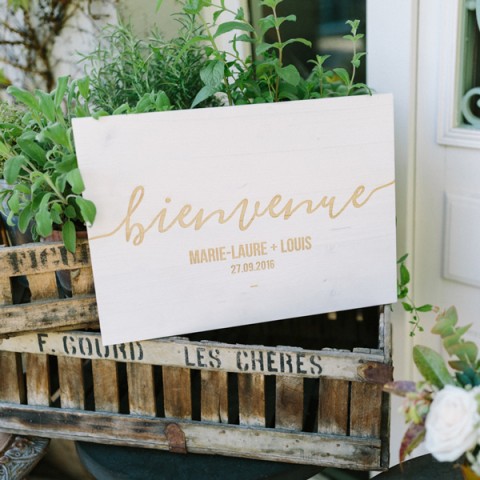 Panneau d'accueil bienvenue pour mariage en bois personnalisé