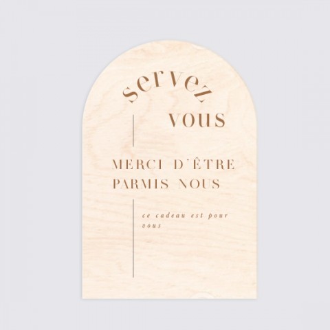 petite signaletique arrondie servez-vous cadeaux invités mariage moderne tendance