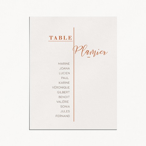 Plan de table de mariage boho boheme chic recto