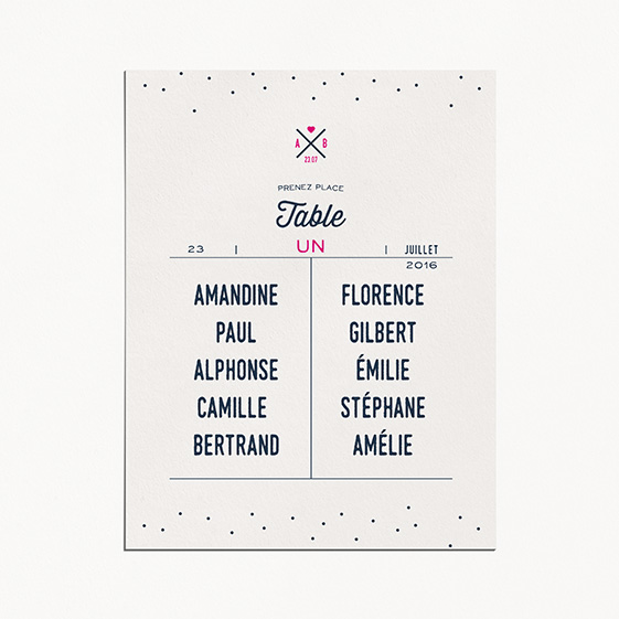 Plan de table de mariage graphique, moderne, papeterie Des petits pois