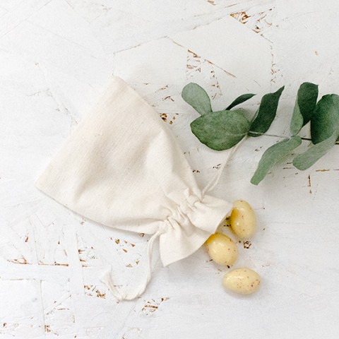 pochette pochon coton 9 x 12 pour cadeaux d'invité mariage