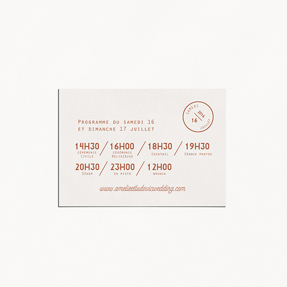 Programme de mariage cuivre, chic, papeterie Copper