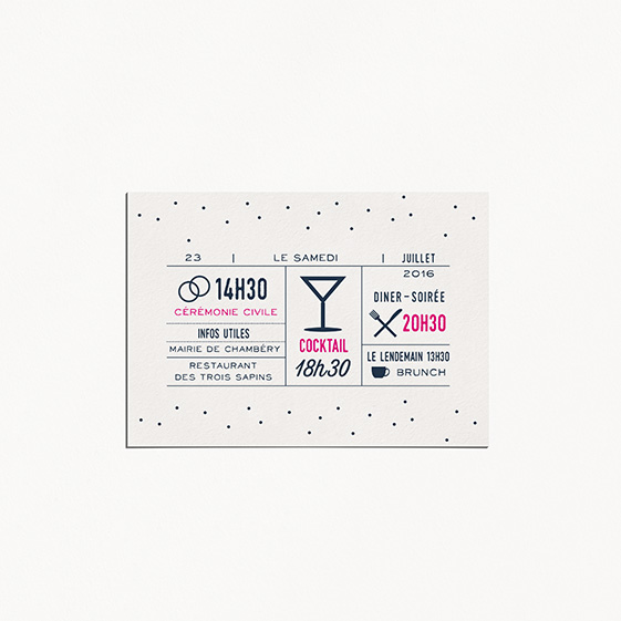 Programme de mariage graphique, moderne, papeterie Des petits pois