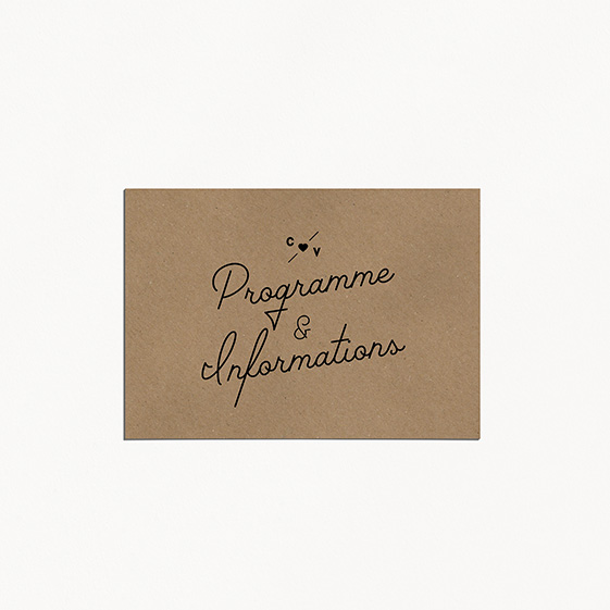 Programme de mariage industriel, kraft, papeterie Indus