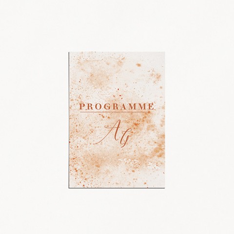 Programme de mariage boho boheme chic verso