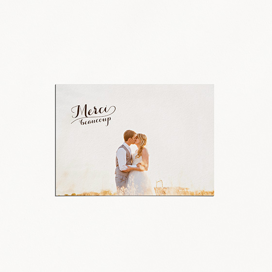 Remerciements de mariage kraft, vintage, papeterie Rétro kraft