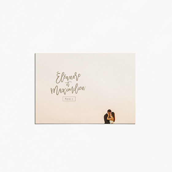 Remerciements de mariage végétal, naturel, papeterie Organic