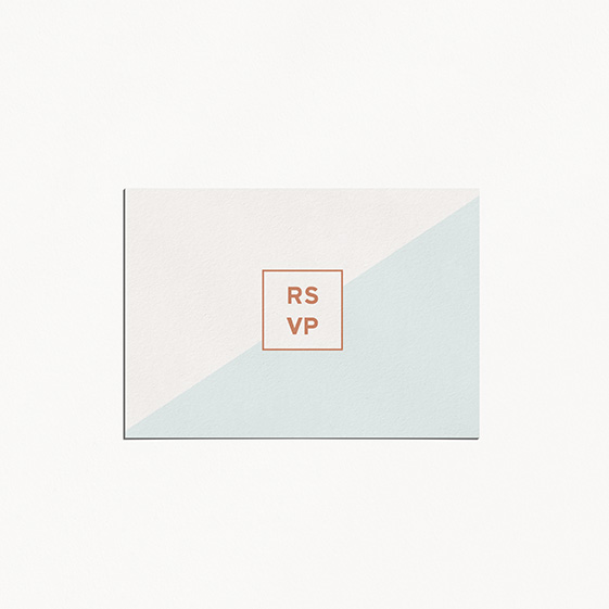 RSVP de mariage géometrique, cuivre, papeterie Papier marbre